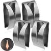 Boao 4 Pcs Self Adhesive Towel Hook Holder Grabber Stainless Steel Kitchen Dish Towel Hook Wall Mount Non Drilling Hangers Rack Hand Tea Holders for Bathroom Accesories Kitchen Gadgets (Silver) view 1