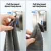 Boao 4 Pcs Self Adhesive Towel Hook Holder Grabber Stainless Steel Kitchen Dish Towel Hook Wall Mount Non Drilling Hangers Rack Hand Tea Holders for Bathroom Accesories Kitchen Gadgets (Silver) view 2