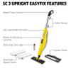 Krcher - SC 3 EasyFix Steam Cleaner Steam Mop - Upright - For Hard Floors and Carpet - Rapid 30 Second Heat-Up view 3