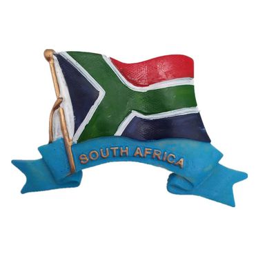 3D National Flag Style South Africa Fridge Magnet Travel Souvenir Gift Collection Home Kitchen Decoration Magnetic Sticker Refrigerator Magnet