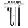 GameXcel 2 Pcs 12" Wreath Hanger for Front Door - Large Wreath Metal Hook for Christmas Wreath Over The Door Hanger - 2 Pcs Black view 4