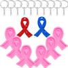 WILLBOND 6 Pcs Ribbon Silicone Mold with Hole 10 Keyrings for DIY,Pink view 1
