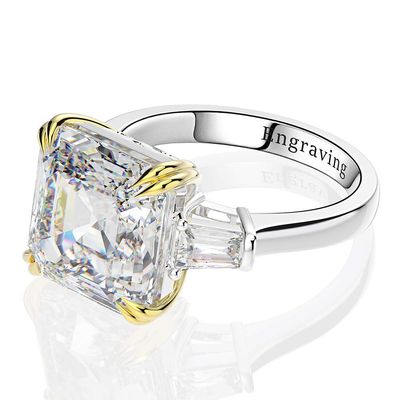 Bansriracha 100% 925 Sterling Silver Created Moissanite Citrine Diamonds Gemstone Wedding Engagement Ring Fine Jewelry (Sky Blue, 7)