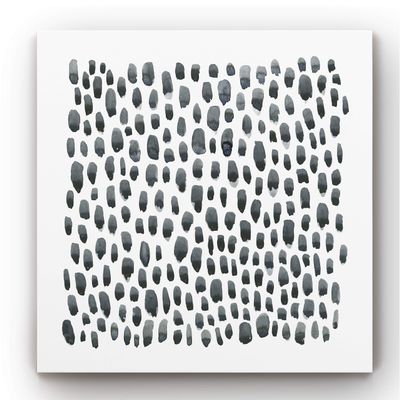 Renditions Gallery Abstract Paintings for Home Decor Blue Grey Tessera Canvas Wall Hanging Prints for Office Living Room Kitchen Decorations - 40"x40" LT34