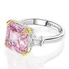 Bansriracha 100% 925 Sterling Silver Created Moissanite Citrine Diamonds Gemstone Wedding Engagement Ring Fine Jewelry (Sky Blue, 9) view 3