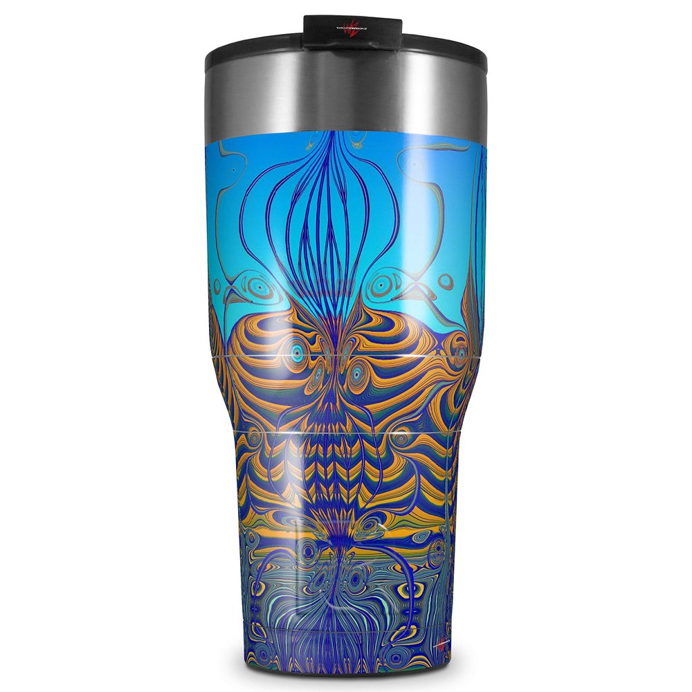 WraptorSkinz Skin Wrap compatible with 2017 and newer RTIC Tumblers 30oz Dancing Lilies (TUMBLER NOT INCLUDED)