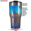 WraptorSkinz Skin Wrap compatible with 2017 and newer RTIC Tumblers 30oz Dancing Lilies (TUMBLER NOT INCLUDED) view 2