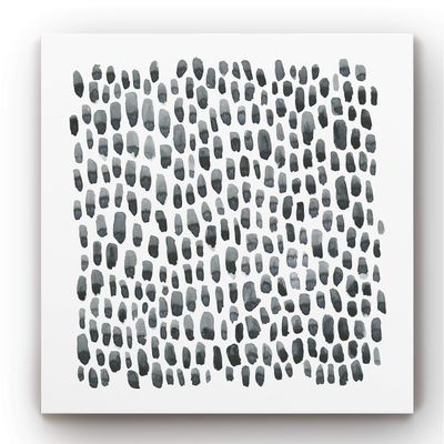 Renditions Gallery Abstract Paintings for Home Decor Blue Grey Tessera Canvas Wall Hanging Prints for Office Living Room Kitchen Decorations - 40"x40" LT34