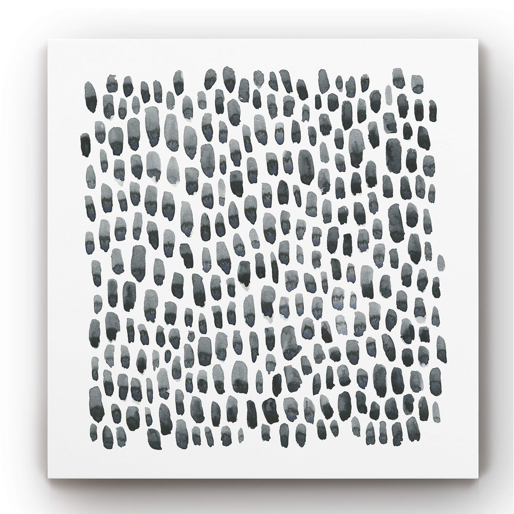 Renditions Gallery Abstract Paintings for Home Decor Blue Grey Tessera Canvas Wall Hanging Prints for Office Living Room Kitchen Decorations - 40"x40" LT34