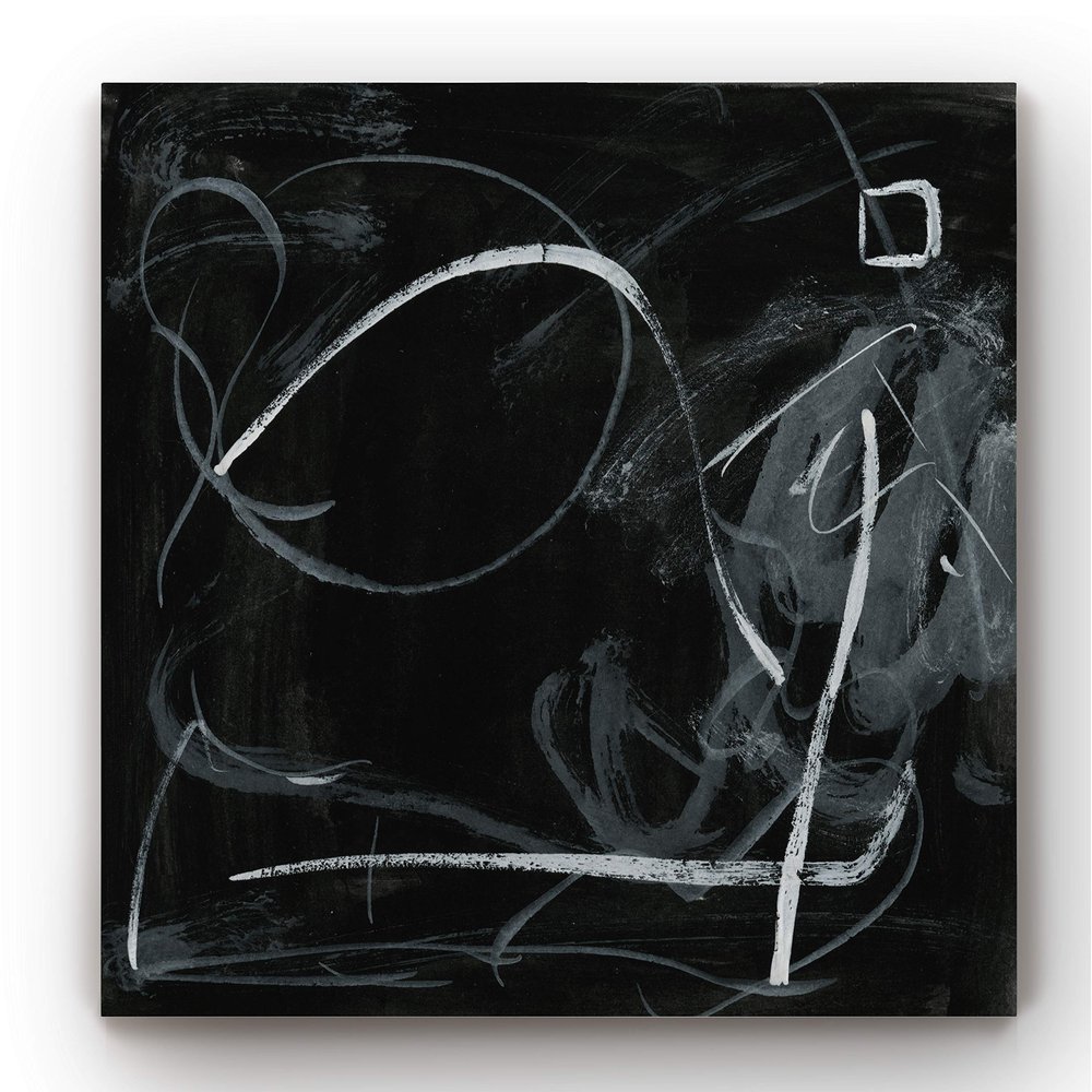 Renditions Gallery Canvas Wall Art for Home Decor Black & White Scribbles Abstract Paintings for Dining Living Room Kitchen Decorations - 40"x40" LT34