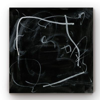 Renditions Gallery Canvas Wall Art for Home Decor Black & White Scribbles Abstract Paintings for Dining Living Room Kitchen Decorations - 40"x40" LT34