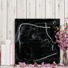 Renditions Gallery Canvas Wall Art for Home Decor Black & White Scribbles Abstract Paintings for Dining Living Room Kitchen Decorations - 40"x40" LT34 view 4