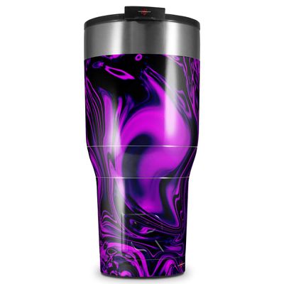 WraptorSkinz Skin Wrap compatible with 2017 and newer RTIC Tumblers 30oz Liquid Metal Chrome Purple (TUMBLER NOT INCLUDED)
