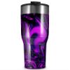 WraptorSkinz Skin Wrap compatible with 2017 and newer RTIC Tumblers 30oz Liquid Metal Chrome Purple (TUMBLER NOT INCLUDED) view 1