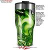 WraptorSkinz Skin Wrap compatible with 2017 and newer RTIC Tumblers 30oz Liquid Metal Chrome Neon Green (TUMBLER NOT INCLUDED) view 2