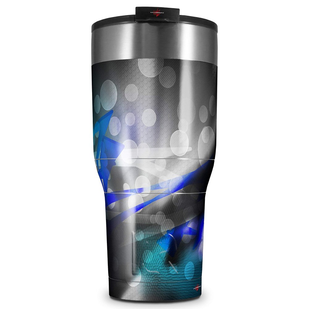 WraptorSkinz Skin Wrap compatible with 2017 and newer RTIC Tumblers 30oz ZaZa Blue (TUMBLER NOT INCLUDED)
