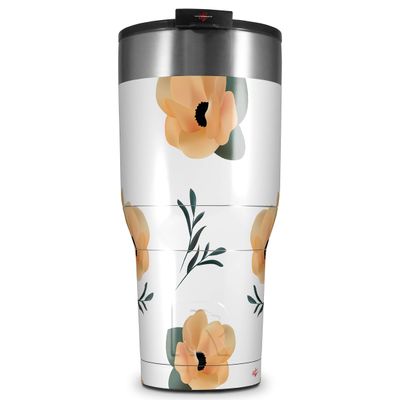 WraptorSkinz Skin Wrap compatible with 2017 and newer RTIC Tumblers 30oz Poppy Orange (TUMBLER NOT INCLUDED)