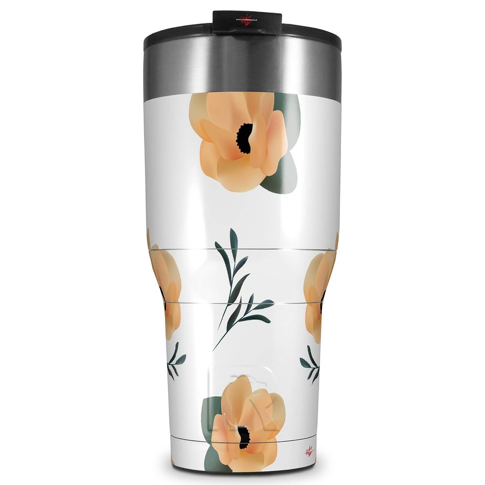 WraptorSkinz Skin Wrap compatible with 2017 and newer RTIC Tumblers 30oz Poppy Orange (TUMBLER NOT INCLUDED)