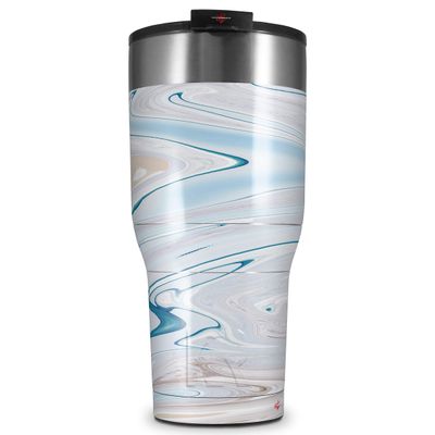 WraptorSkinz Skin Wrap compatible with 2017 and newer RTIC Tumblers 30oz Marble Beach (TUMBLER NOT INCLUDED)