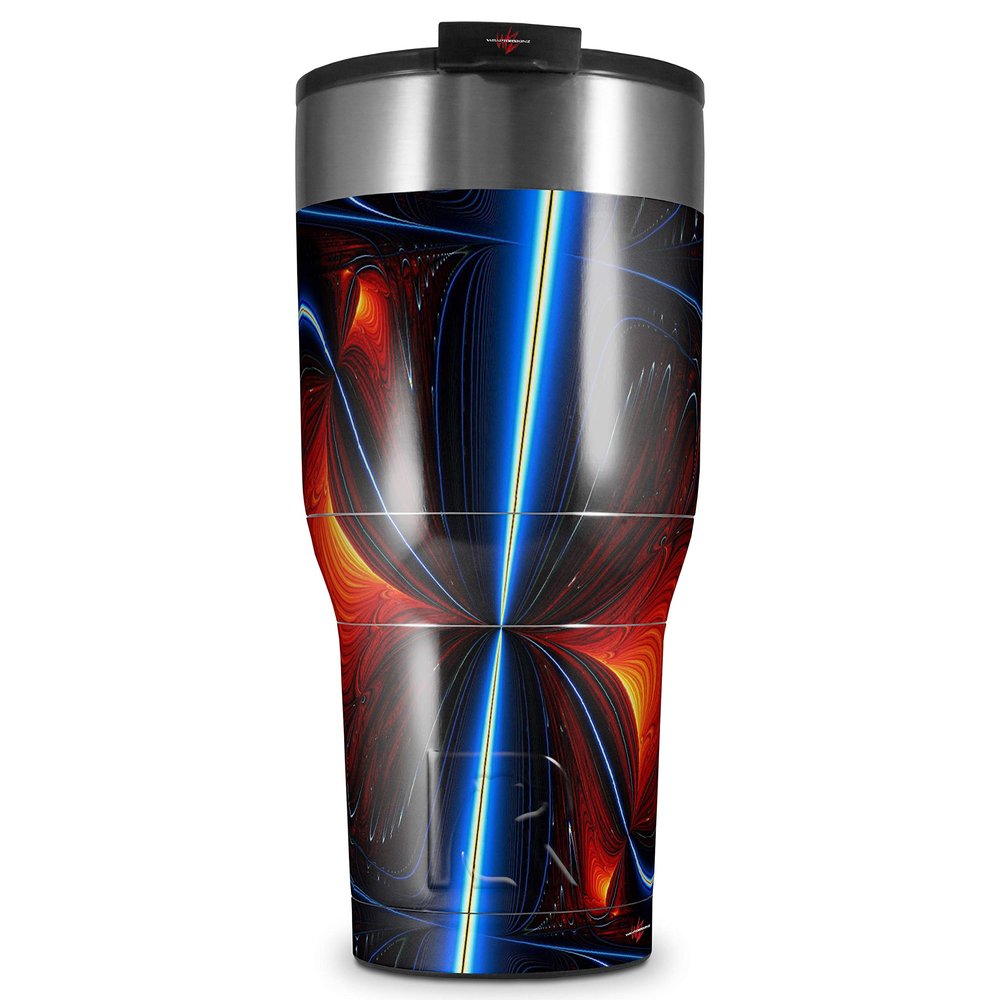 WraptorSkinz Skin Wrap compatible with 2017 and newer RTIC Tumblers 30oz Quasar Fire (TUMBLER NOT INCLUDED)