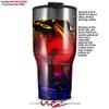 WraptorSkinz Skin Wrap compatible with 2017 and newer RTIC Tumblers 30oz Liquid Metal Chrome Flame Hot (TUMBLER NOT INCLUDED) view 2