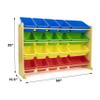 Humble Crew Extra-Large Toy Organizer with 20 Plastic Bins  Primary/Natural Storage Rack with 4-Tier Shelves, Anti-Tip Safety, for Kids Rooms, Playrooms, Nurseries & Classrooms view 3