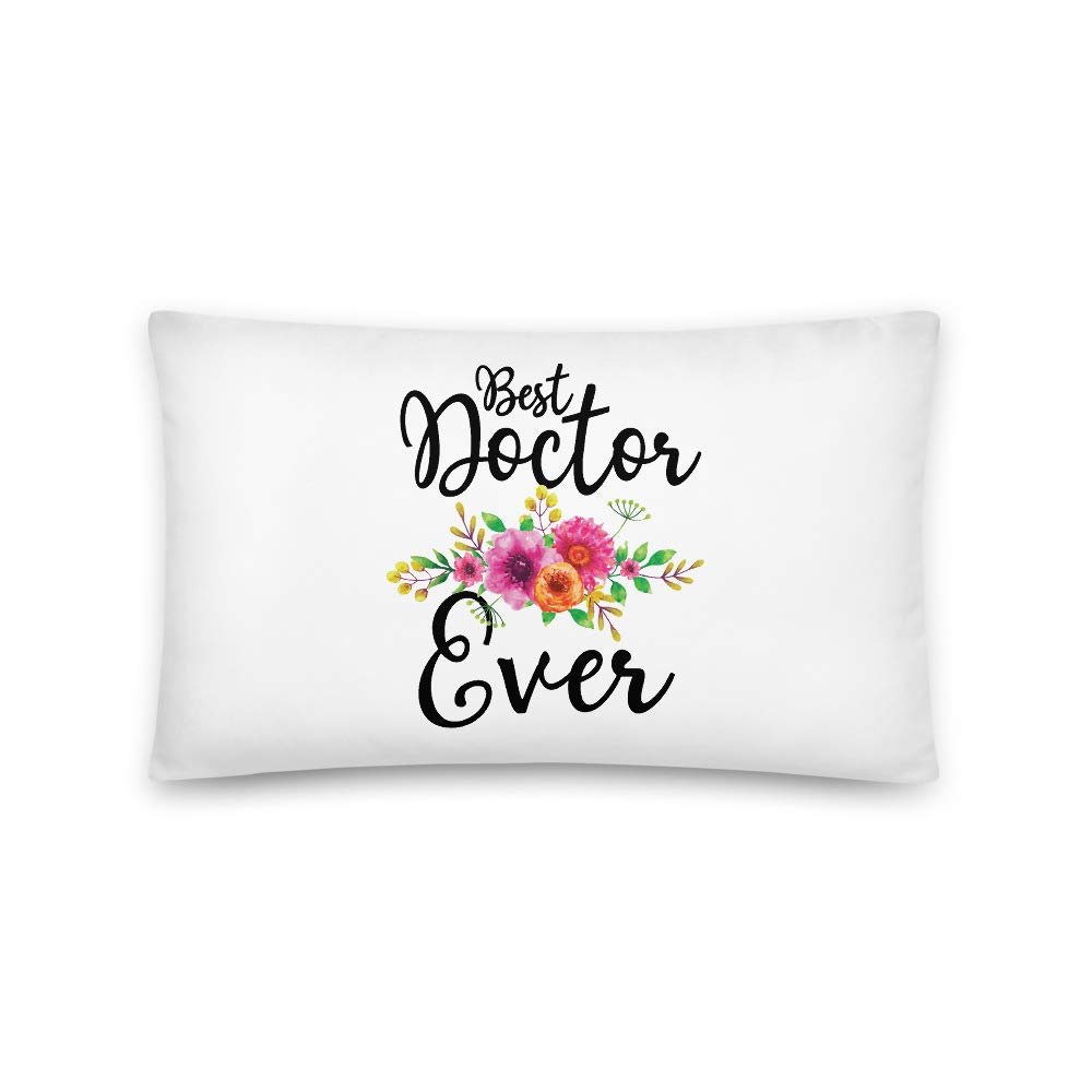 Best Doctor Ever Cute Physician All-Over Print Basic Pillow | Gift for Doctor | Doctor Gift | Physician Gift | Doctor Appreciation | MD Pillow | Medical School | Resident Doctor | Attending Physician