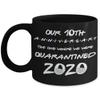 10th Anniversary Quarantine Mug The One Where We Were Quarantined 2020 Funny Friends Pandemic 11 or 15 oz Black Ceramic Coffee Comment Cup view 1