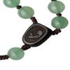 Sine Cera Green Jade/Jujube Wood 5 Decade Catholic Rosary, Laser Engraved Crucifix/Double-Sided Centerpiece, Smooth 8mm Beads view 3