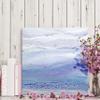 Renditions Gallery Canvas Nature Wall Hanging Art White & Blue Ocean Current Tides Abstract Paintings & Prints for Dining Living Room Kitchen Decorations - 40"x40" LT34 view 4