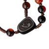 IHM Imports Sine Cera Agate/Jujube Wood 5 Decade Catholic Rosary, Laser Engraved Crucifix/Double-sided Centerpiece, Smooth 6mm Beads view 3