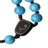IHM Imports Sine Cera Turquoise/Jujube Wood 5 Decade Catholic Rosary, Laser Engraved Crucifix/Double-sided Centerpiece, Smooth 8mm Beads view 3