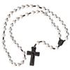 IHM Imports Sine Cera Howlite/Jujube Wood 5 Decade Catholic Rosary, Laser Engraved Crucifix/Double-sided Centerpiece, Smooth 8mm Beads view 1