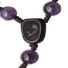 IHM Imports Sine Cera Amethyst/Jujube Wood 5 Decade Catholic Rosary, Laser Engraved Crucifix/Double-sided Centerpiece, Smooth 8mm Beads view 3