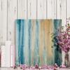 Renditions Gallery Canvas Wall Art for Home Teal & Orange Tiger Stripes Abstract Artwork Prints for Bedroom Kitchen Decorations - 40"x40" LT34 view 4