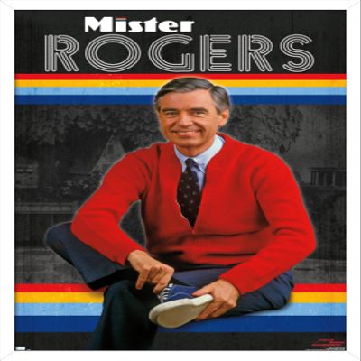 Trends International Mister Rogers - Retro Wall Poster, 14.725" x 22.375", White Framed Version