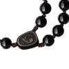 IHM Imports Sine Cera Black Onyx/Jujube Wood 5 Decade Catholic Rosary, Laser Engraved Crucifix/Double-sided Centerpiece, Smooth 8mm Beads view 3