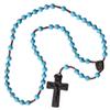 Sine Cera Turquoise/Jujube Wood 5 Decade Catholic Rosary, Laser Engraved Crucifix/Double-Sided Centerpiece, Smooth 6mm Beads view 1