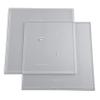 CAKESAFE 10.5 Inch Square Acrylic Disk Set  2-10.5 Clear  Acrylic Buttercream Disks  Perfect Icing Tool to Smooth the Frosting on Your Cakes, Disk Size & Perimeter Border Engraved on all Disks view 1