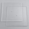 CAKESAFE 10.5 Inch Square Acrylic Disk Set  2-10.5 Clear  Acrylic Buttercream Disks  Perfect Icing Tool to Smooth the Frosting on Your Cakes, Disk Size & Perimeter Border Engraved on all Disks view 2
