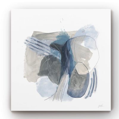Renditions Gallery Canvas Home Decor Rustic Stone Ellipses Abstract Wall Art Paintings for Dining Kitchen Home Decor - 40"x40" LT34