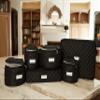 Covermates Keepsakes - Dish Storage Set - Padded Protection - ID Window - Stain Resistant - Machine Washable - China Storage, Black view 4