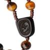 IHM Imports Sine Cera Tiger Eye/Jujube Wood 5 Decade Catholic Rosary, Laser Engraved Crucifix/Double-sided Centerpiece, Smooth 6mm Beads view 3