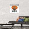 Trends International NBA Milwaukee Bucks - Drip Ball 20 Wall Poster, 14.725" x 22.375", Premium Poster & Mount Bundle view 2