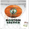 Trends International NBA Boston Celtics - Drip Ball 20 Wall Poster, 14.725" x 22.375", Premium Poster & Mount Bundle view 1