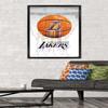 Trends International NBA Los Angeles Lakers - Drip Ball 20 Wall Poster, 22.375" x 34", Black Framed Version view 2