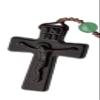 IHM Imports Sine Cera Green Jade/Jujube Wood 5 Decade Catholic Rosary, Laser Engraved Crucifix/Double-sided Centerpiece, Smooth 6mm Beads view 2