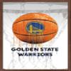 Trends International NBA Golden State Warriors - Drip Ball 20 Wall Poster, 14.725" x 22.375", Mahogany Framed Version view 1
