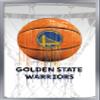 Trends International NBA Golden State Warriors - Drip Ball 20 Wall Poster, 14.725" x 22.375", Silver Framed Version view 1