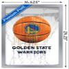 Trends International NBA Golden State Warriors - Drip Ball 20 Wall Poster, 14.725" x 22.375", Silver Framed Version view 3